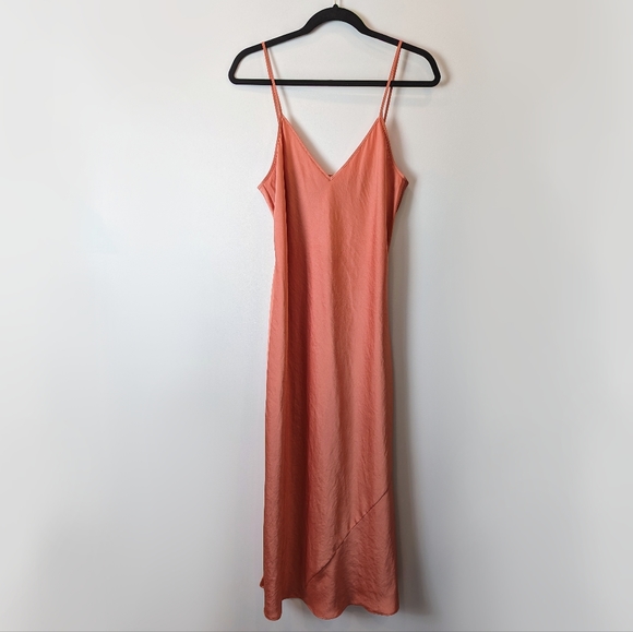 NWOT Wilfred Christine Tawny Orange Slip Dress - Picture 2 of 5